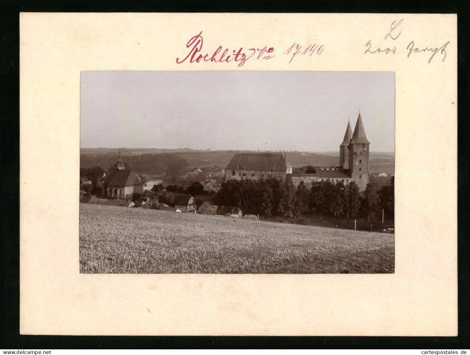 Fotografie Brück & Sohn Meissen, Ansicht Rochlitz, Schloss & Petrikirche  - Lieux