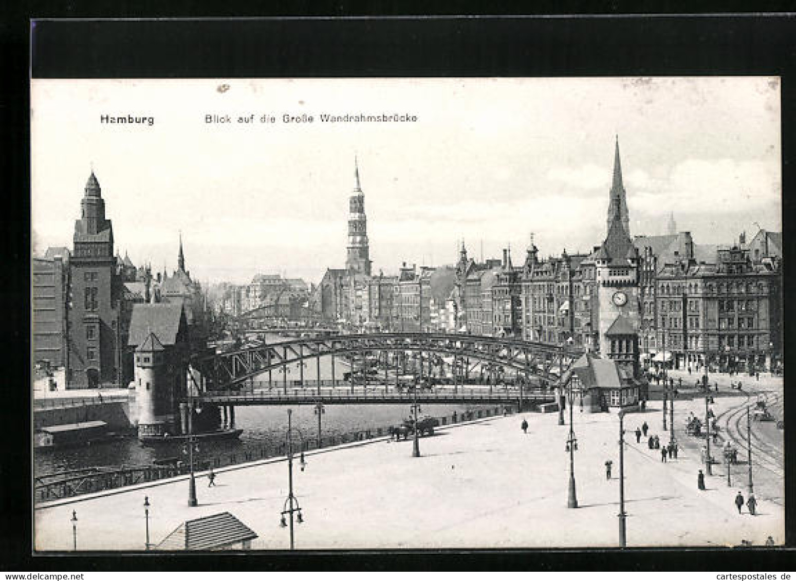 AK Hamburg, Blick Auf Die Grosse Wandrahmsbrücke  - Mitte