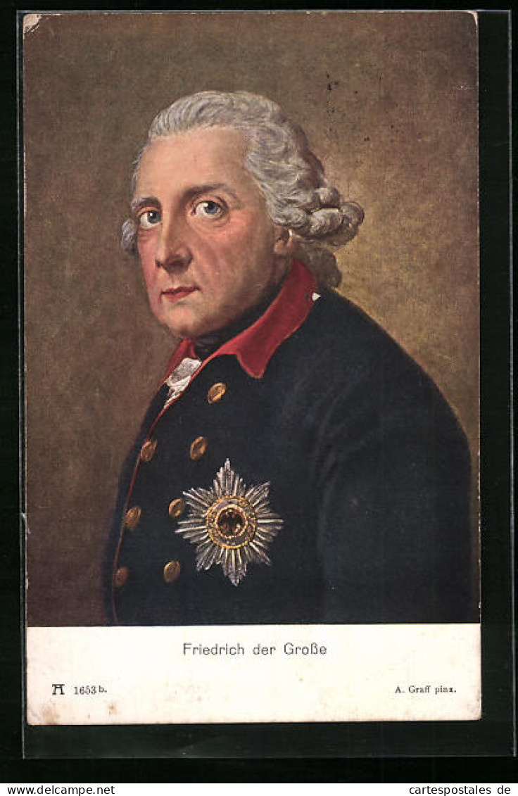 Künstler-AK A. Graff, Portrait Friedrich Der Grosse  - Familles Royales
