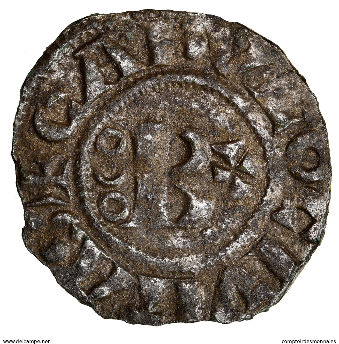 Monnaie, France, Bourgogne, Hugues IV, Denier, 1218-1272, Châlon, TTB, Argent - Otros & Sin Clasificación