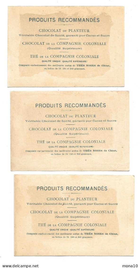 Chocolat Du Planteur - 3 Chromos-Exercice Signaux, Fusil, Pistolet Révolver - Autres & Non Classés
