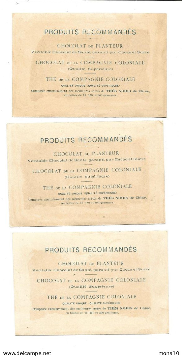 Chocolat Du Planteur - 3 Chromos- Lavage Pont, Permissionnaires, Vaguemesttre - Sonstige & Ohne Zuordnung