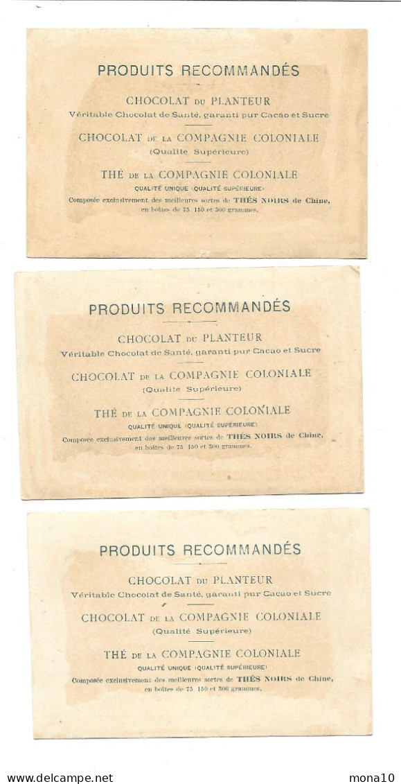 Chocolat Du Planteur - 3 Chromos- Lavage Pont, Permissionnaires, Vaguemesttre - Autres & Non Classés