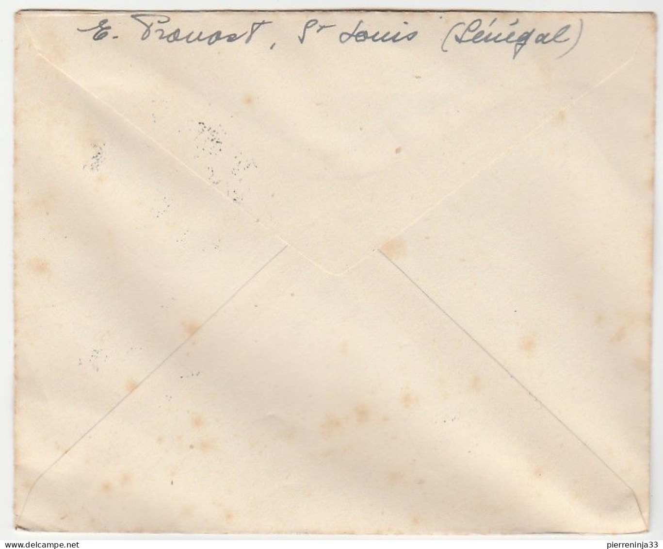 Lettre 1ère Visite D'un Président De La République En Afrique Noire, St Louis Du Sénégal, 1947 (autre Affranchissement) - Storia Postale