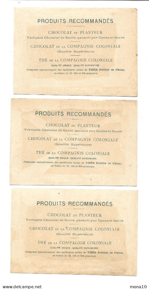 Chocolat Du Planteur - 3 Chromos- Légion De La Garde, La Fantasia, Gendarmes Indigènes - Other & Unclassified