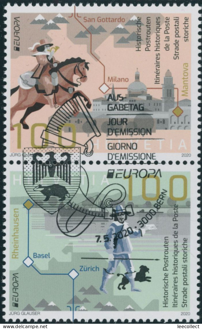 Suisse - 2020 - Europa - Zusammenhängende - Ersttag Stempel ET - Used Stamps