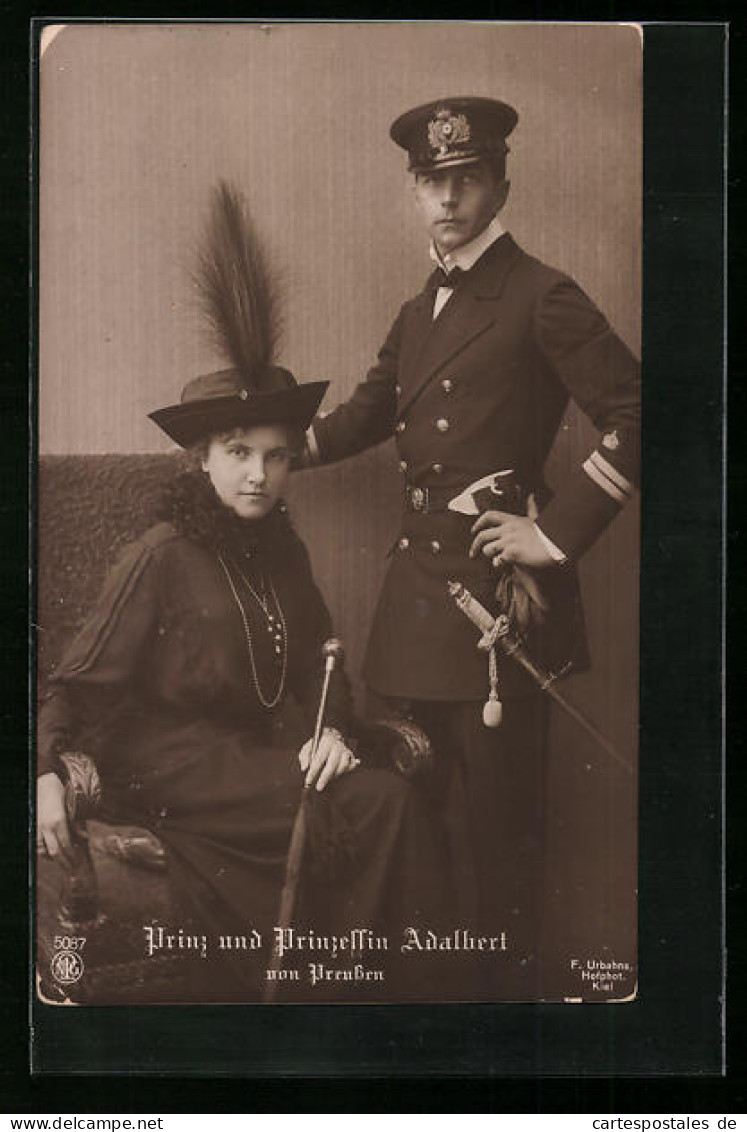 AK Prinz Und Prinzessin Adalbert Von Preussen  - Royal Families