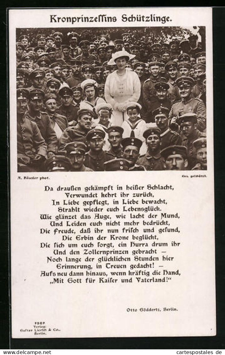 AK Kronprinzessins Schützlinge - Kronprinzessin Cecilie Inmitten Von Soldaten  - Königshäuser