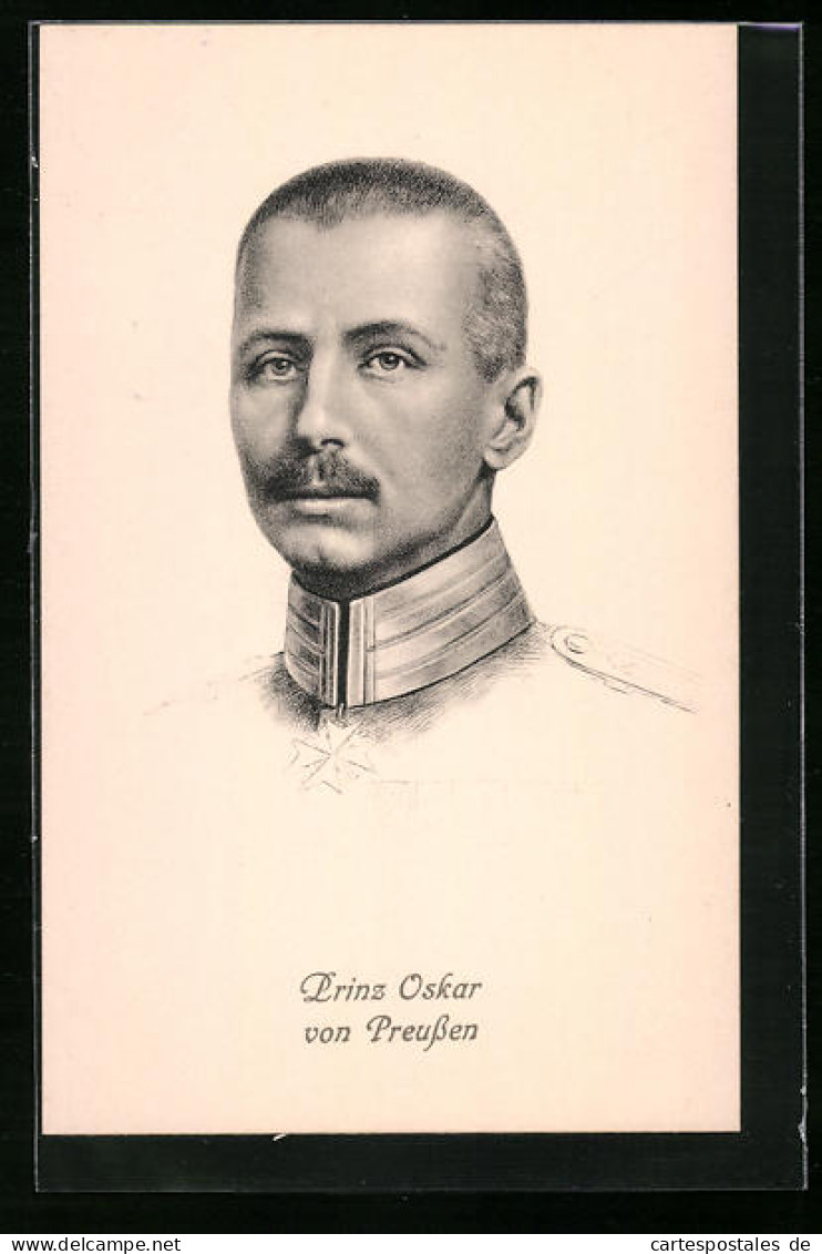 Künstler-AK Portrait Prinz Oskar Von Preussen  - Familles Royales