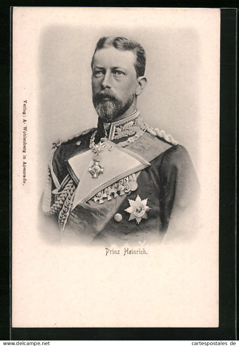 AK Prinz Heinrich Von Preussen Mit Orden  - Familles Royales