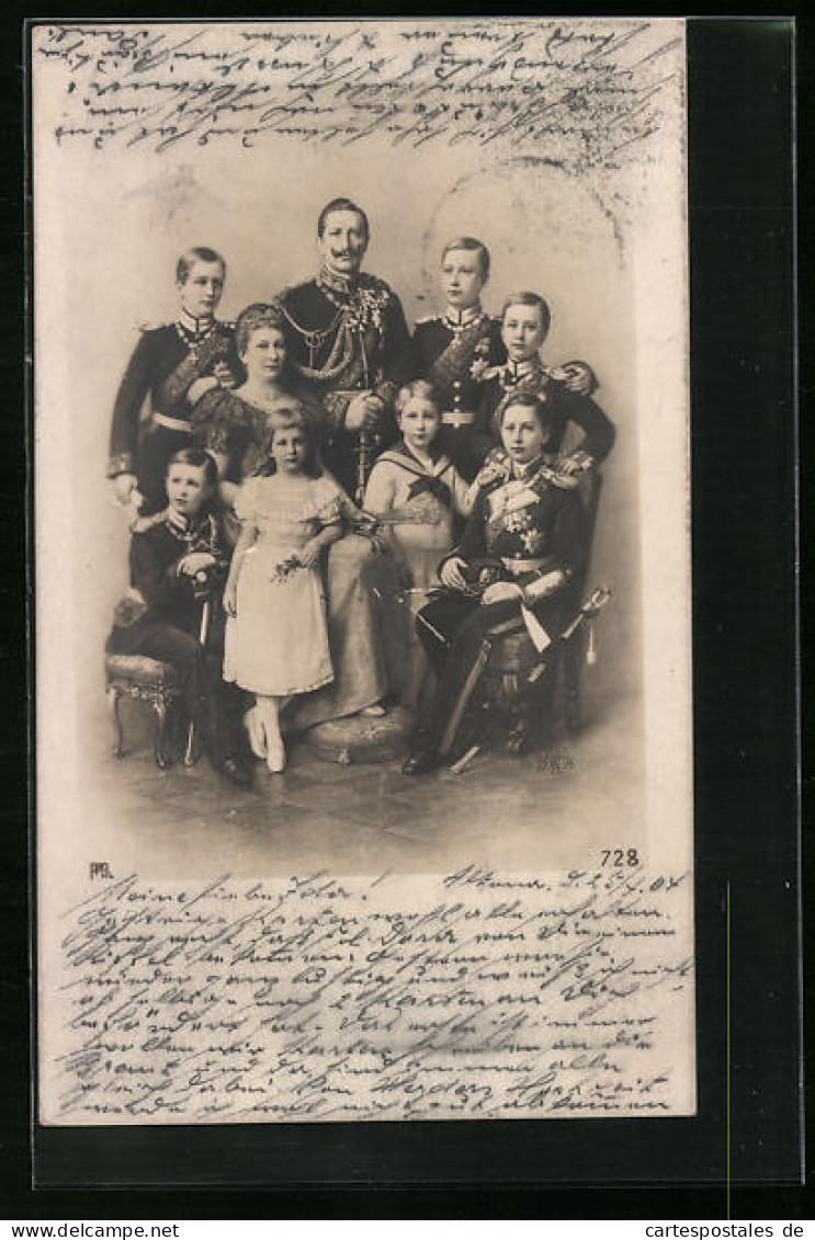 AK Kaiserfamilie Von Preussen  - Familles Royales