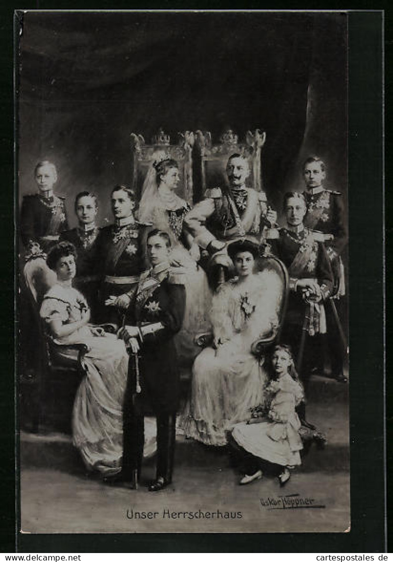 AK Herrscherhaus Von Preussen  - Royal Families