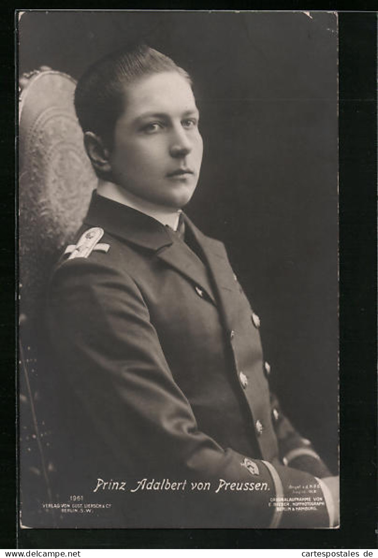 AK Prinz Adalbert Von Preussen Auf Stuhl  - Royal Families