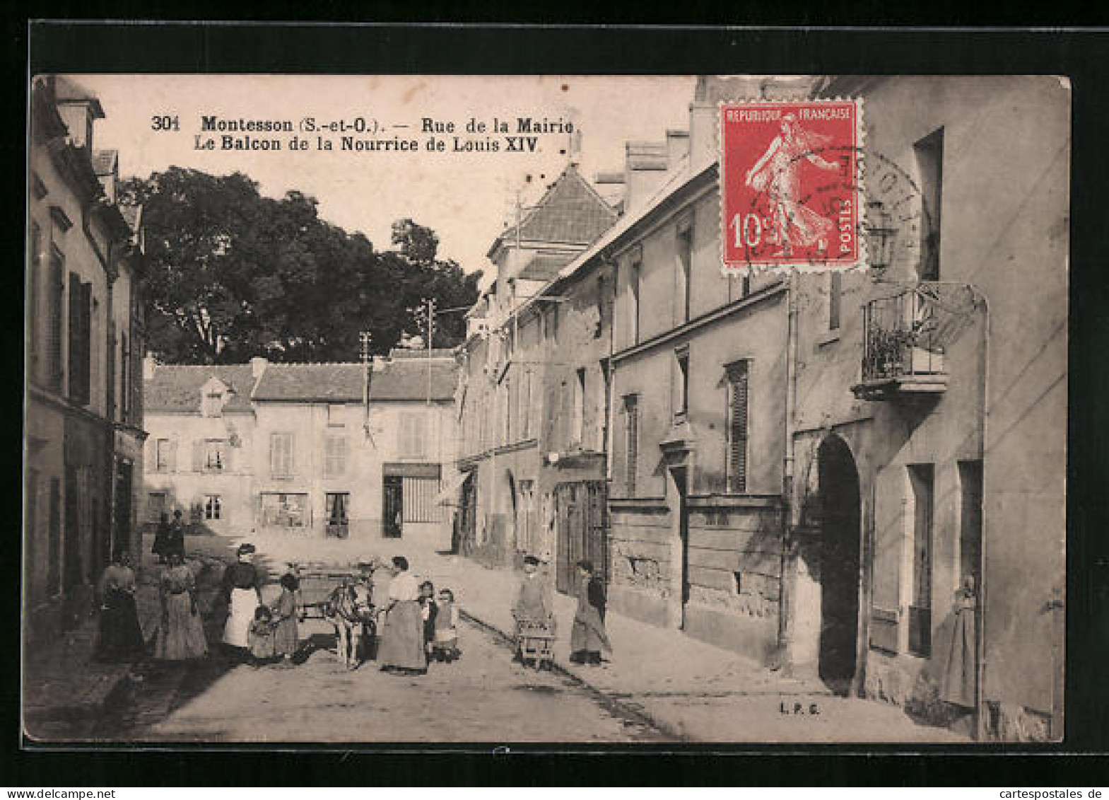 CPA Montesson, Rue De La Mairie, Le Balcon De La Nourrice De Louis XIV.  - Montesson