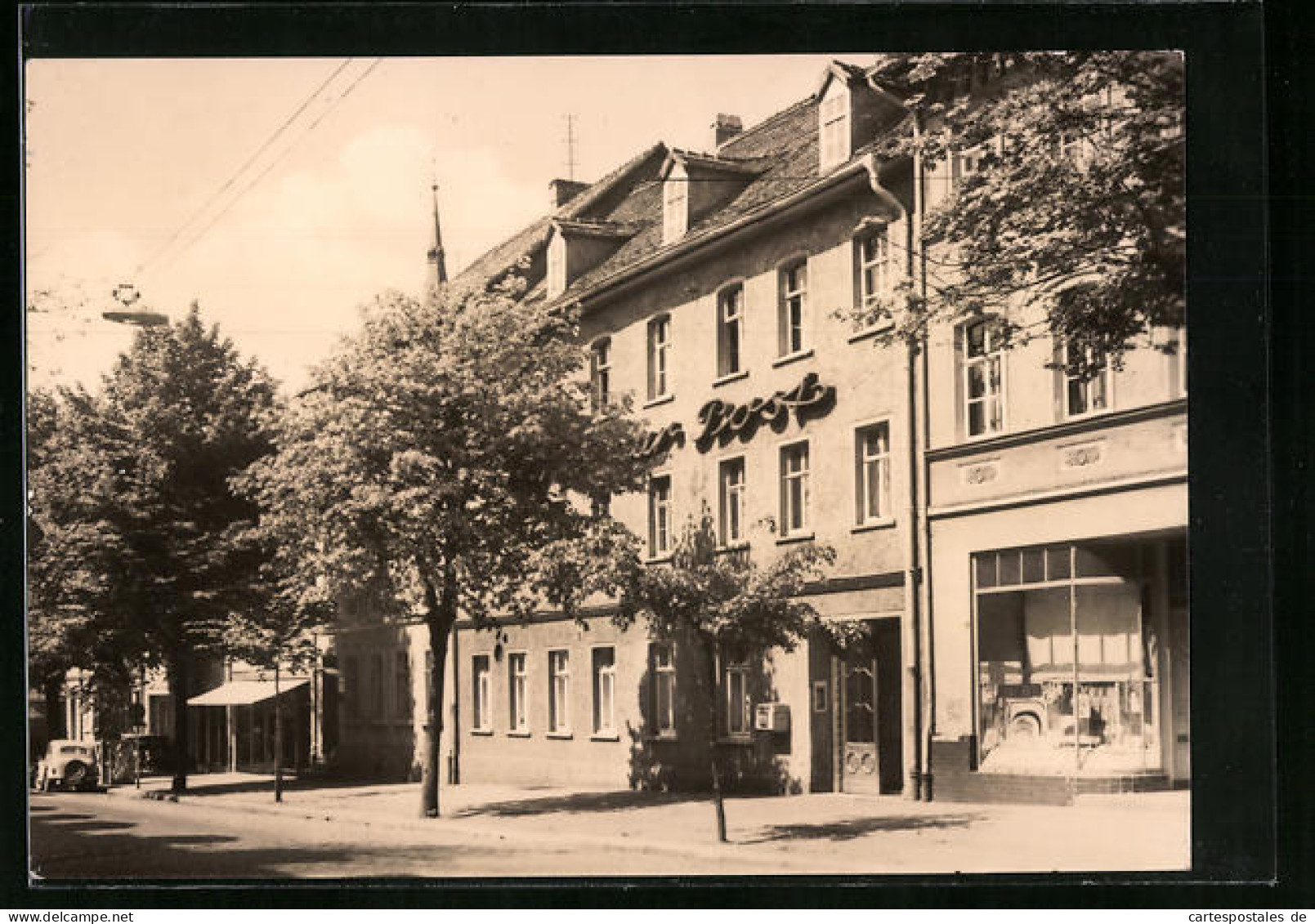 AK Apolda, Hotel Zur Post Mit Strassenpartie  - Apolda