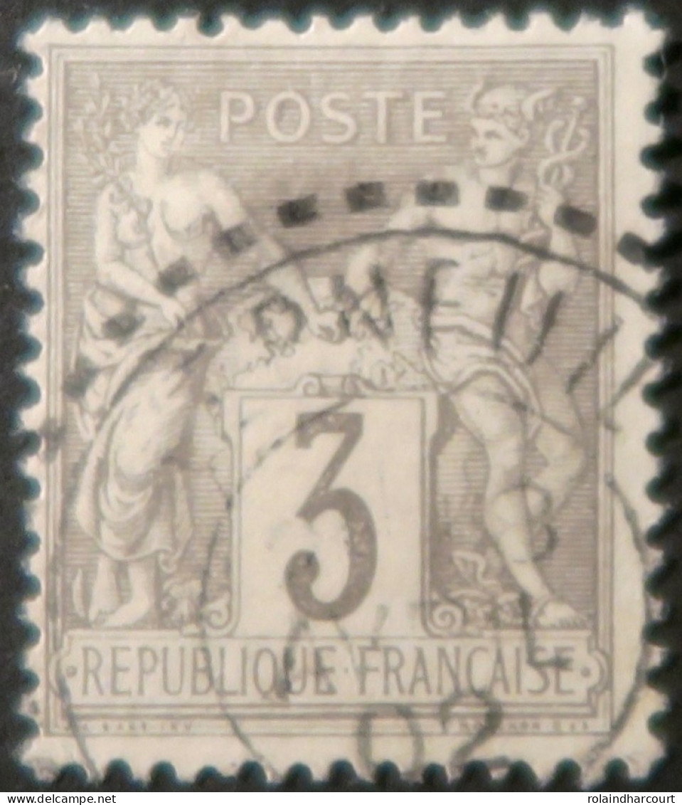 R1311/3051 - FRANCE - SAGE TYPE II N°87 Avec CàD Perlé De VERNEUIL Du 18 AVRIL 1902 - 1876-1898 Sage (Tipo II)