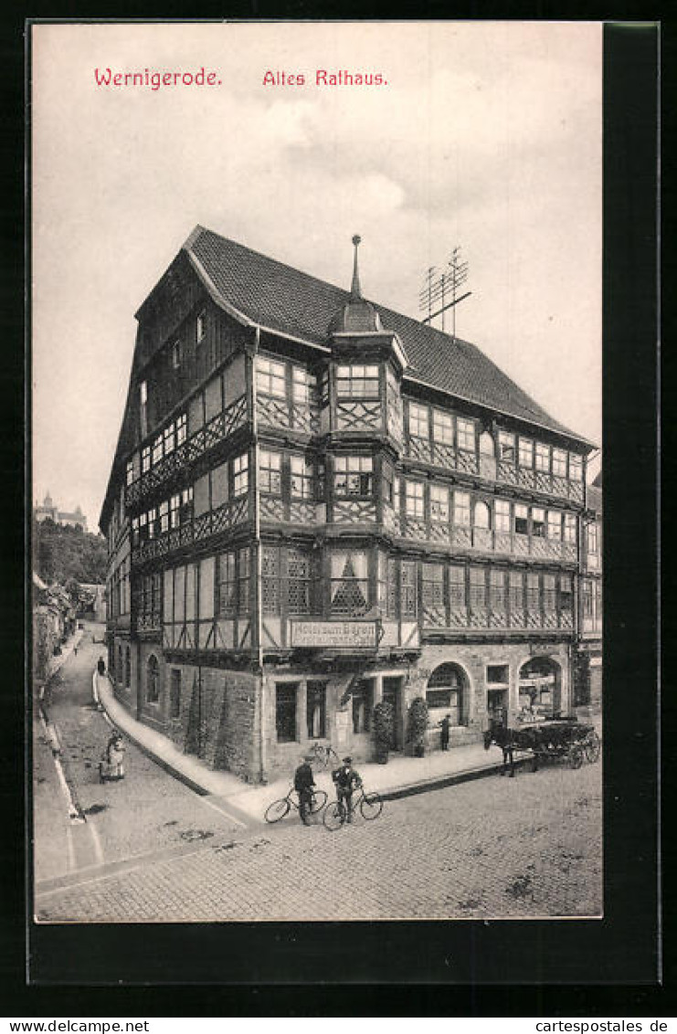 AK Wernigerode /Harz, Altes Rathaus Aus Der Vogelschau  - Wernigerode