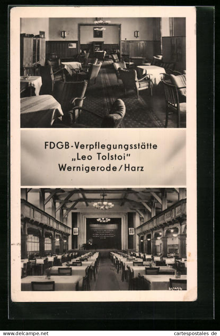 AK Wernigerode /Harz, FDGB-Verpflegungsstätte Leo Tolstoi  - Wernigerode