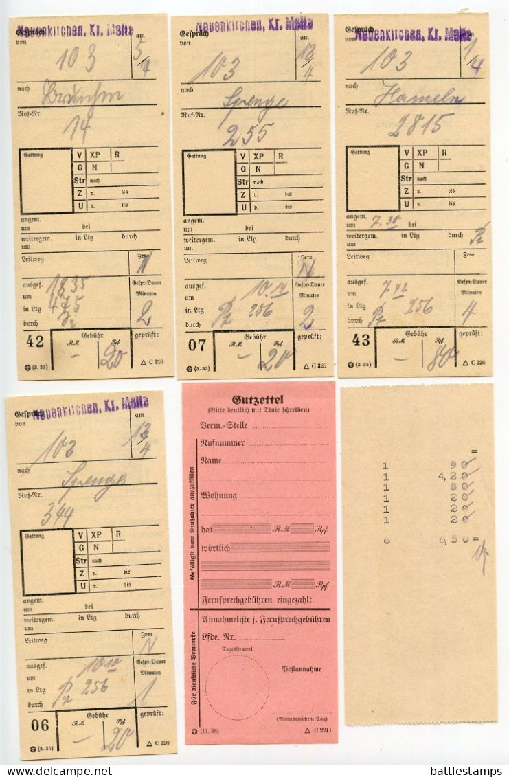 Germany 1939 Fernsprechamt Osnabrück (Telephone Exchange) - Fernsprechrechnung (Telephone Bill) & Receipts / Tabs - Covers & Documents