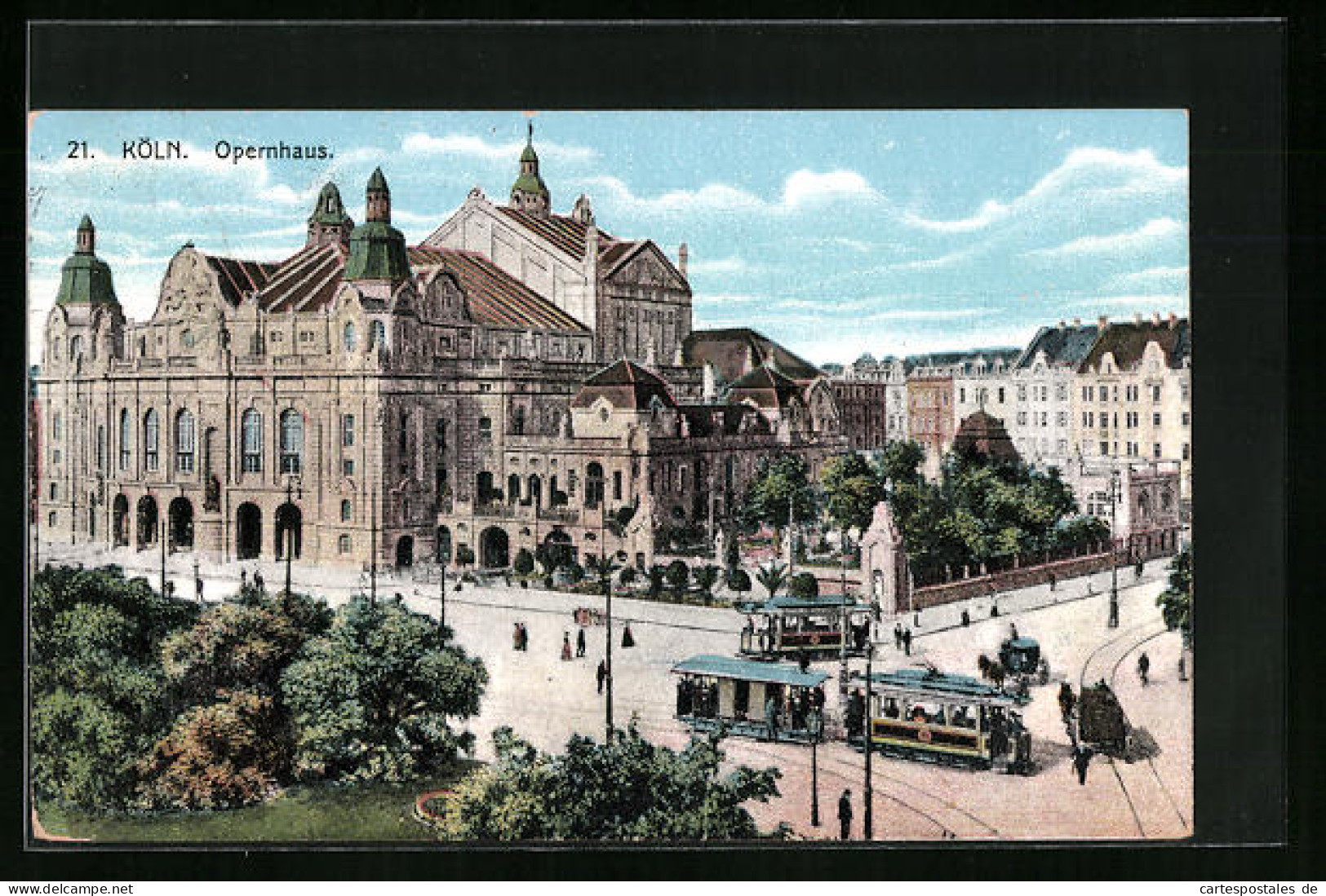 AK Köln-Neustadt, Opernhaus Mit Strassenbahn  - Strassenbahnen