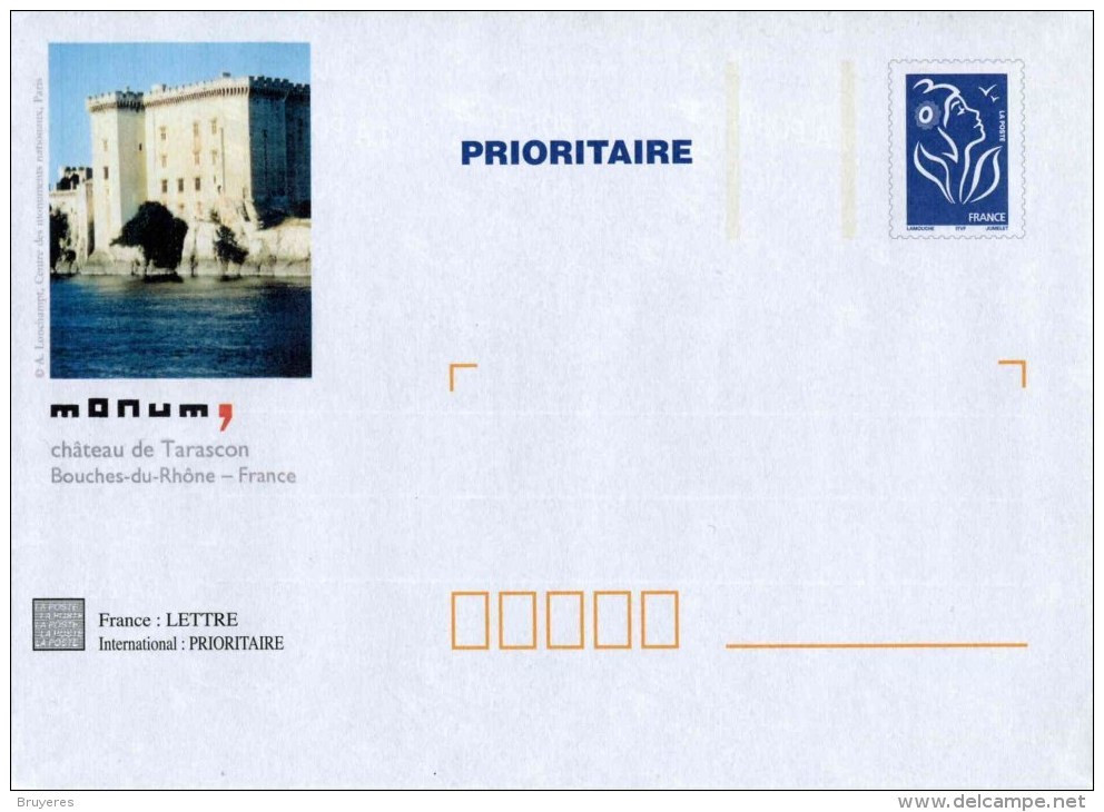 PAP TSC Avec "Marianne De Lamouche - Bleu" Et Illustration "Château De Tarascon" - Prêts-à-poster: TSC Et Repiquages Semi-officiels