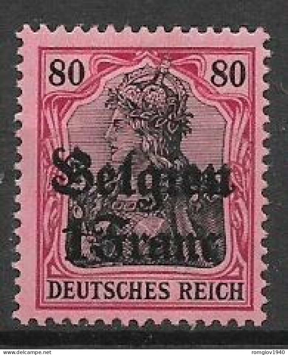 GERMANIA REICH OCCUPAZIONE TEDESCA 1914   BELGIO FRANCOBOLLI SOPRASTAMPATI  UNIF. 7  MLH VF - Other & Unclassified