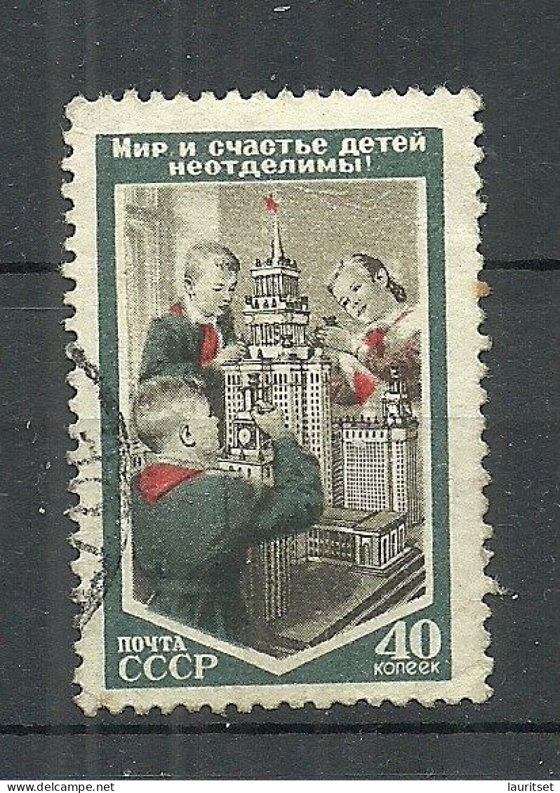 RUSSLAND RUSSIA 1953 Michel 1691 O Füe Den Frieden Pioniere - Used Stamps