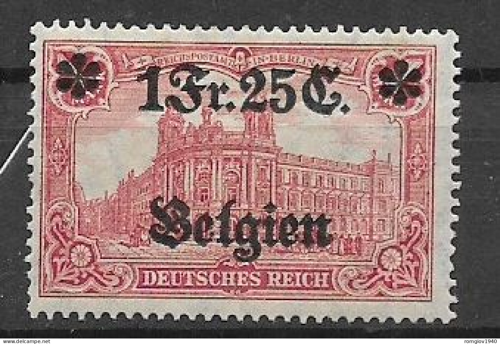 GERMANIA REICH OCCUPAZIONE TEDESCA 1914   BELGIO FRANCOBOLLI SOPRASTAMPATI  UNIF. 8  MLH VF - Other & Unclassified