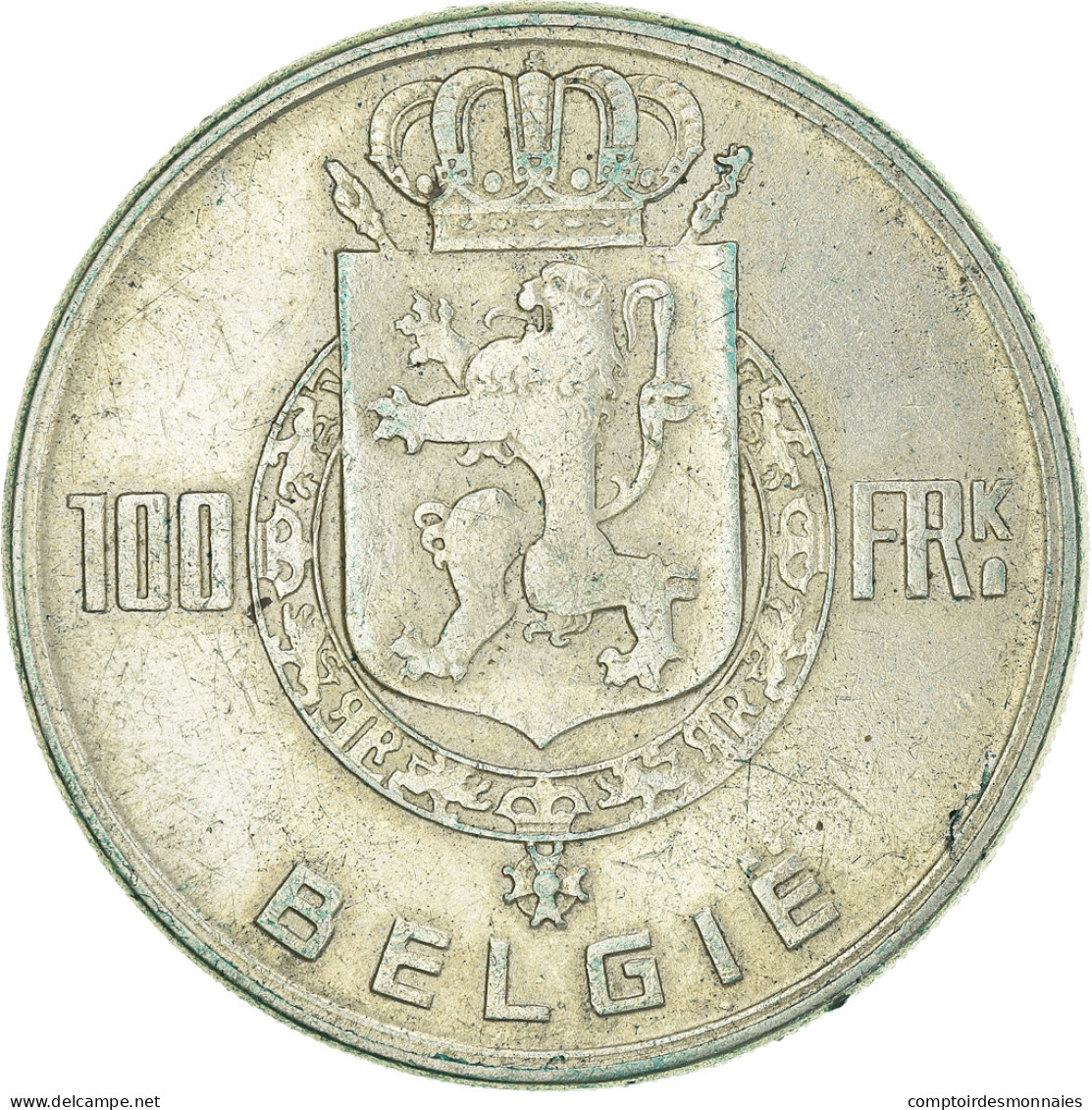 Monnaie, Belgique, 100 Francs, 100 Frank, 1951, TTB, Argent, KM:139.1 - 100 Franc