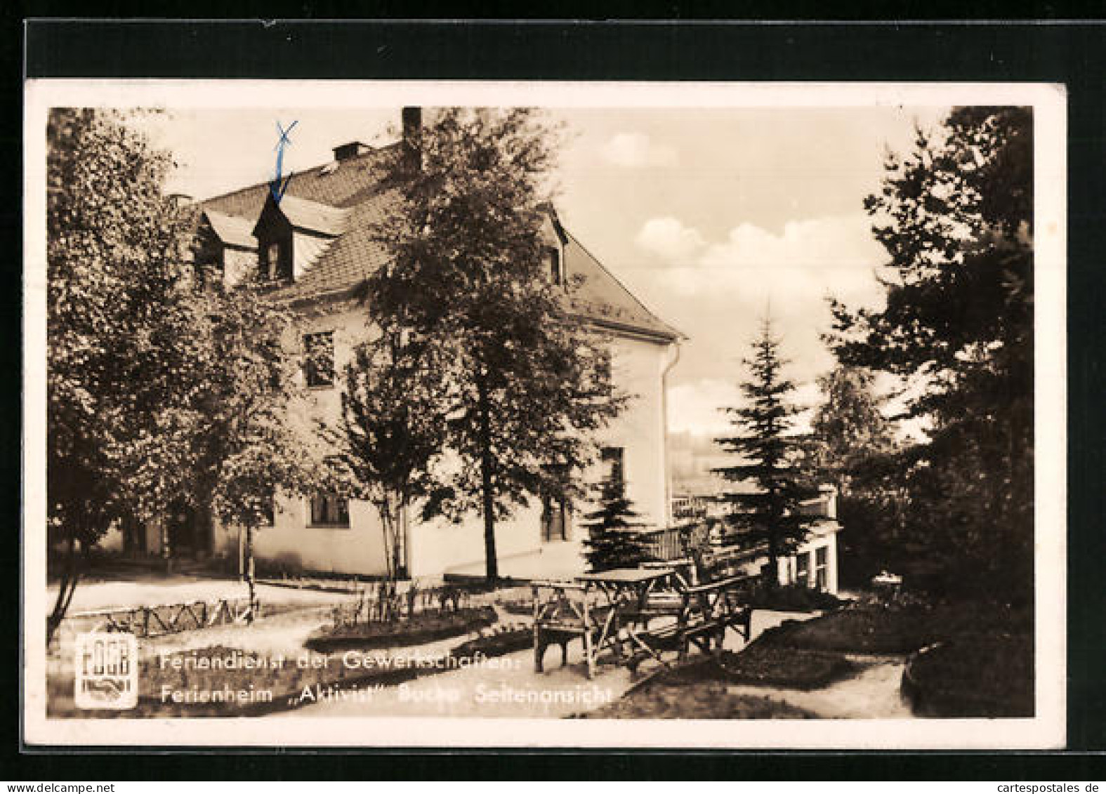 AK Saalfeld, Blick Auf Das Ferienheim Bucha Des FDGB  - Saalfeld