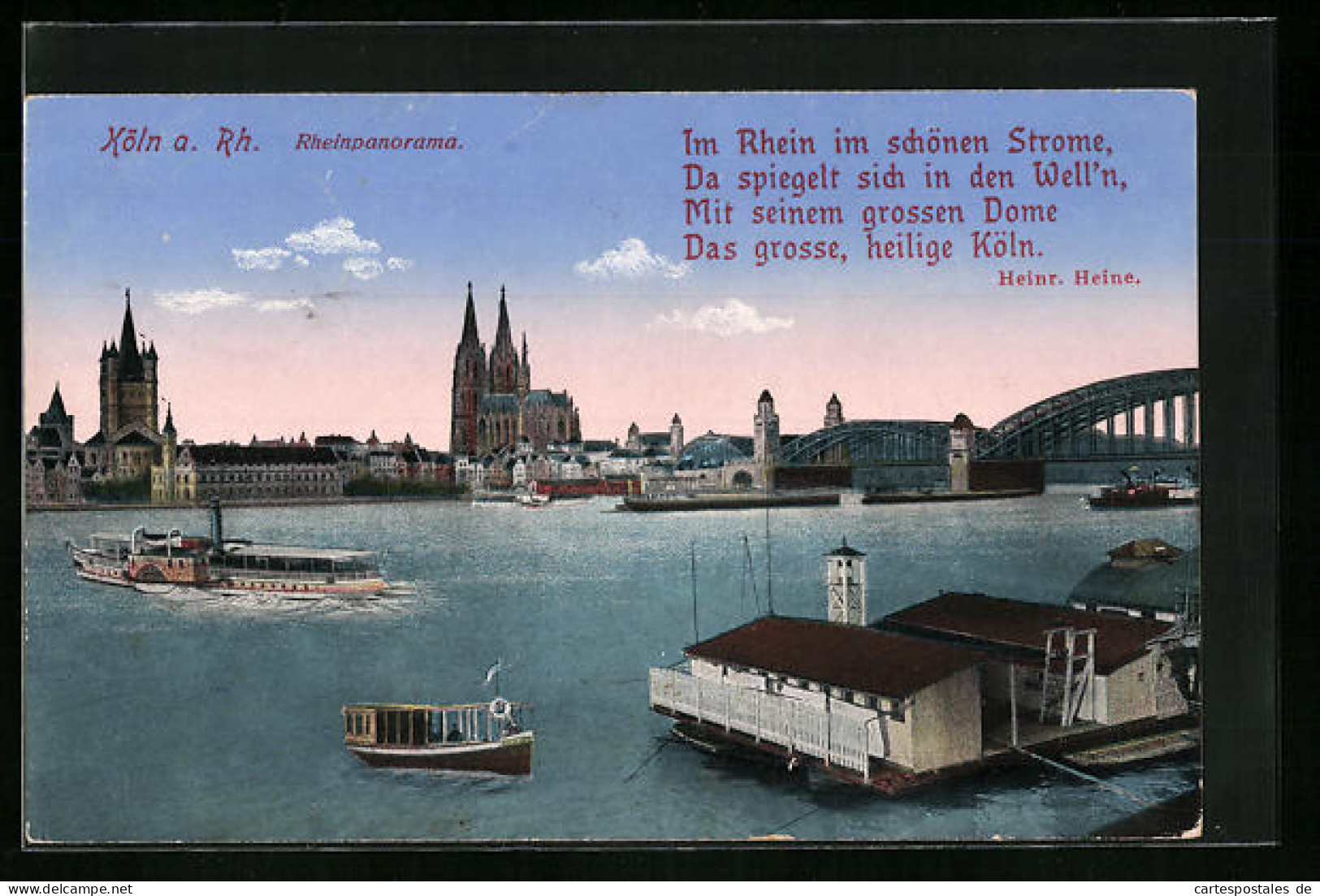 AK Köln, Rheinpanorama Mit Dom Und Brücke  - Köln