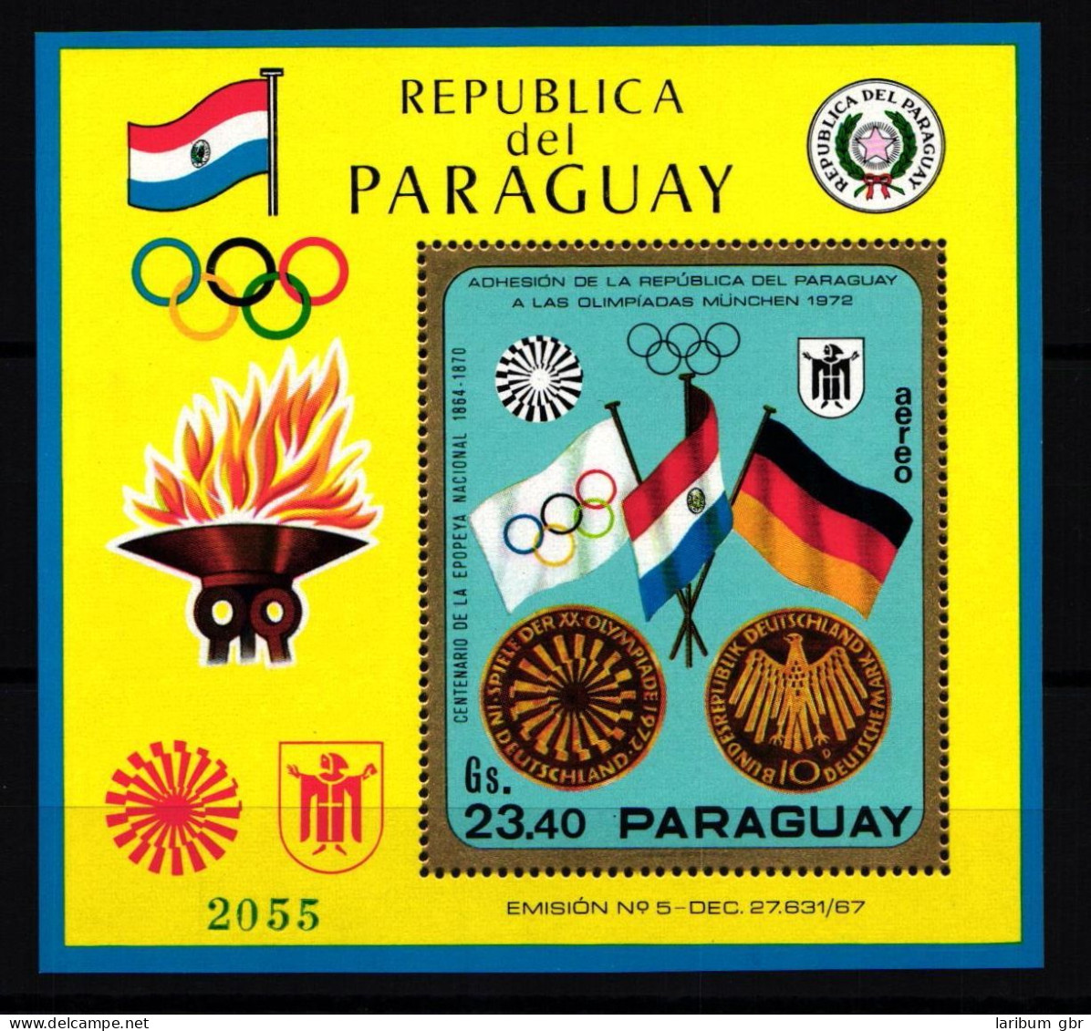 Paraguay Block 142 Postfrisch #JU964 - Paraguay