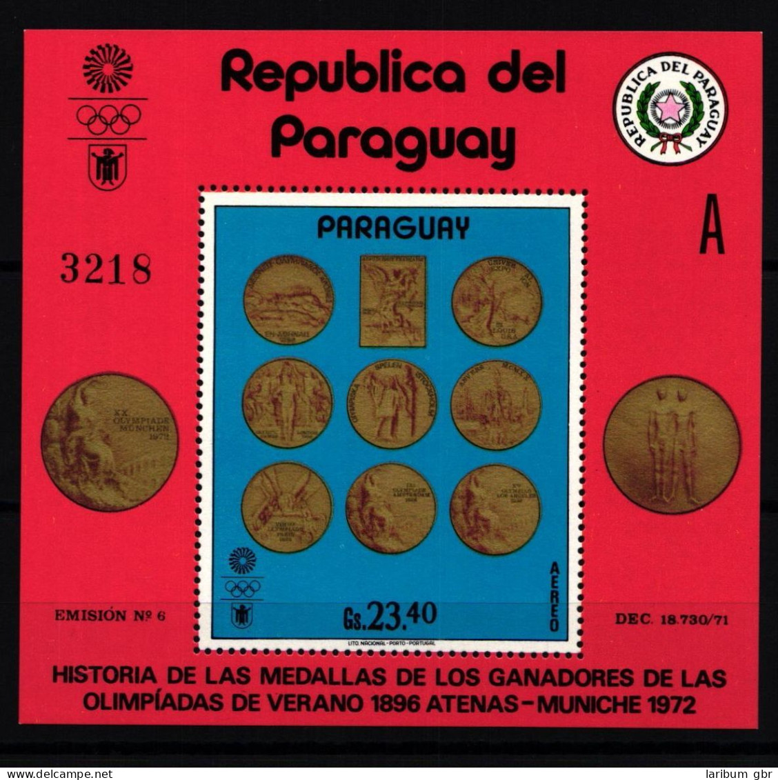 Paraguay Block 195 Postfrisch #JU963 - Paraguay