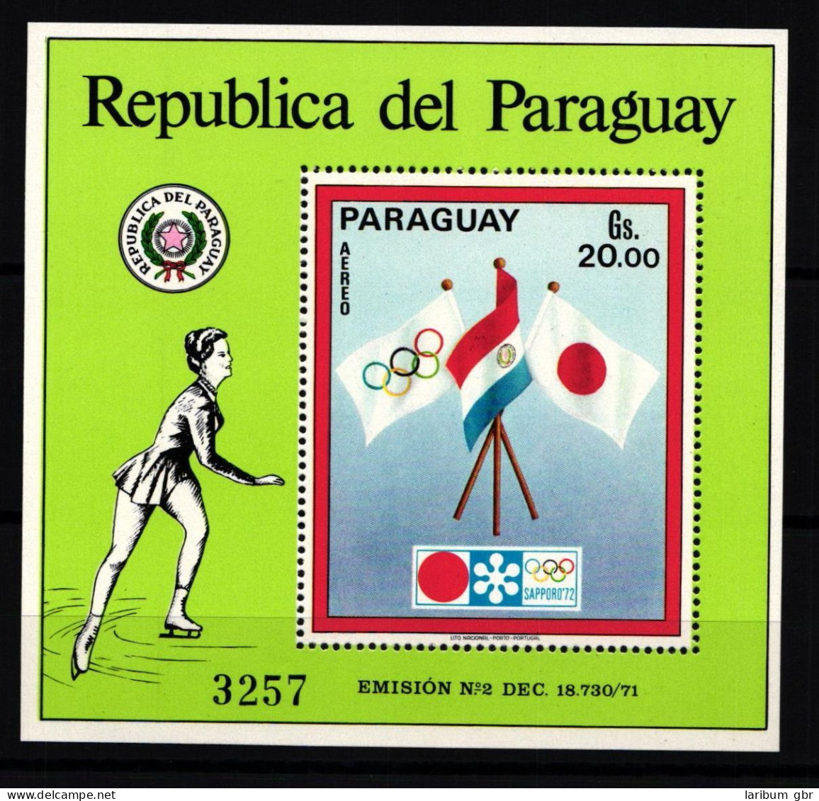 Paraguay Block 178 Postfrisch #JU961 - Paraguay