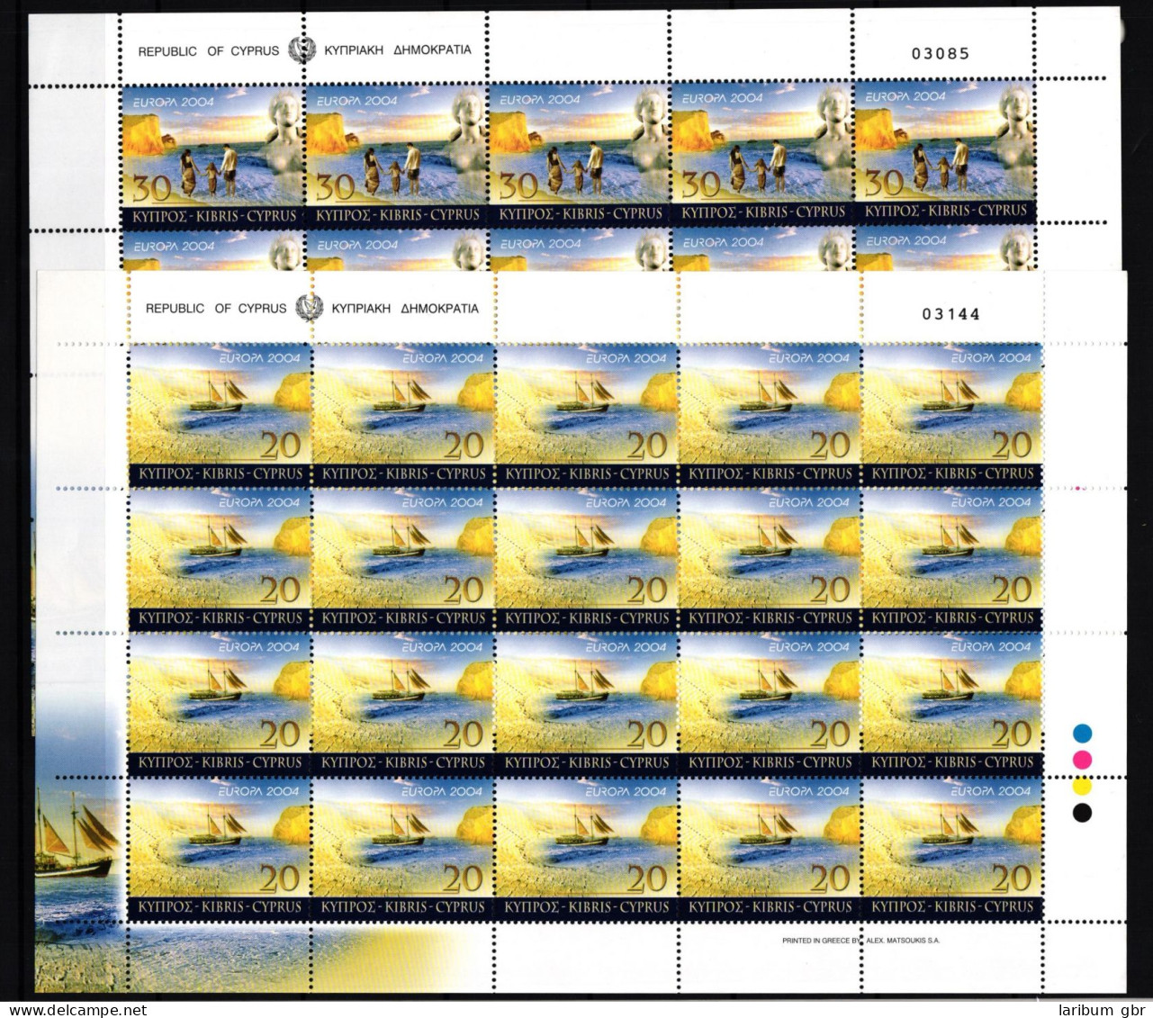 Zypern 1035-1036 Postfrisch Als Kleinbogen #JV139 - Used Stamps