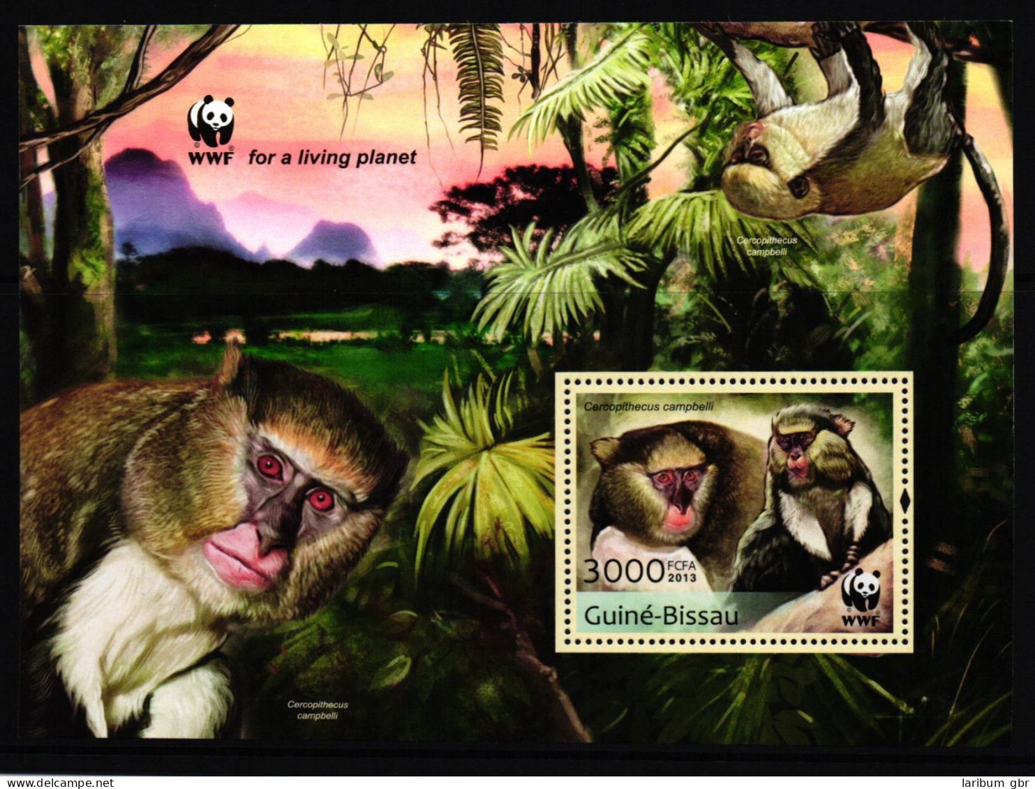 Guinea-Bissau WWF Block 1163 Postfrisch Affen #JV284 - Guinea-Bissau