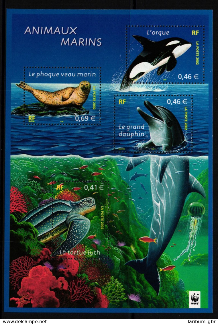Frankreich WWF Block 28 Postfrisch Meeresfauna #JV287 - Autres & Non Classés