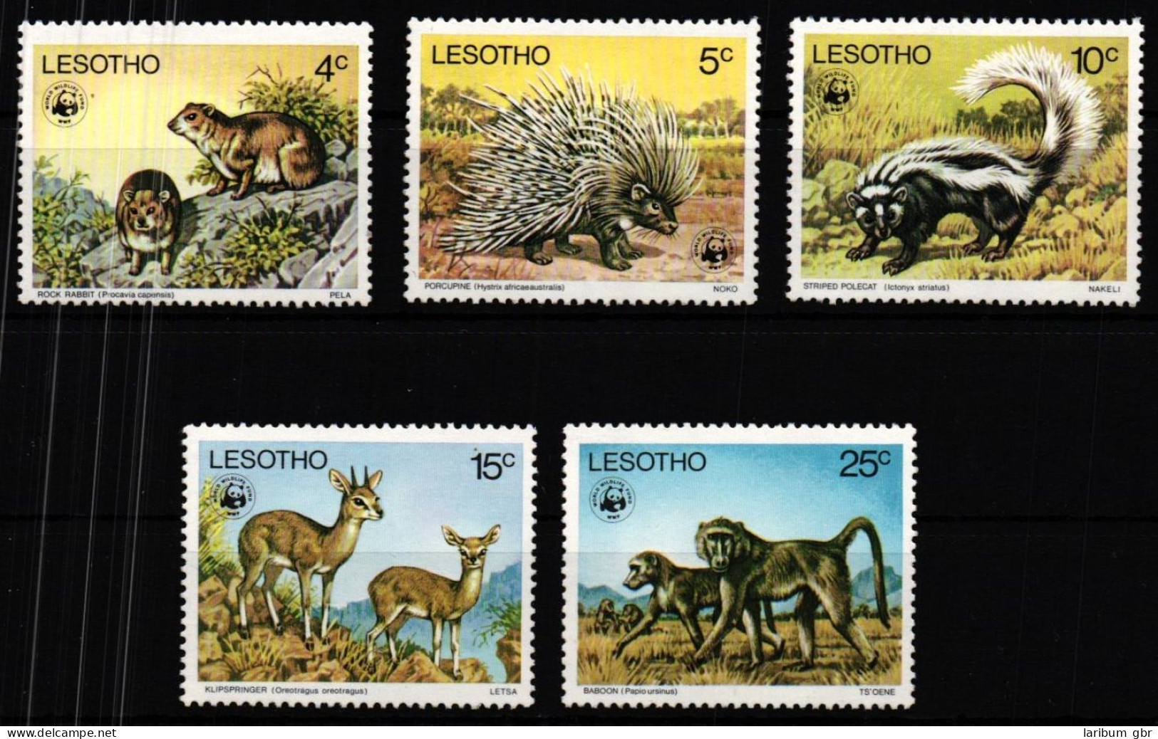 Lesotho WWF 228-232 Postfrisch Wildtiere #JV350 - Autres & Non Classés