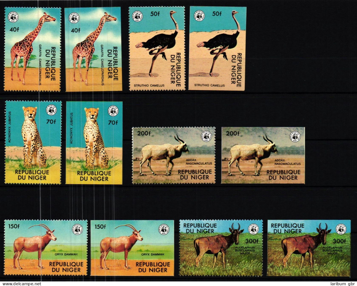 Niger WWF 633-638 Postfrisch Wildtiere #JV340 - Autres & Non Classés