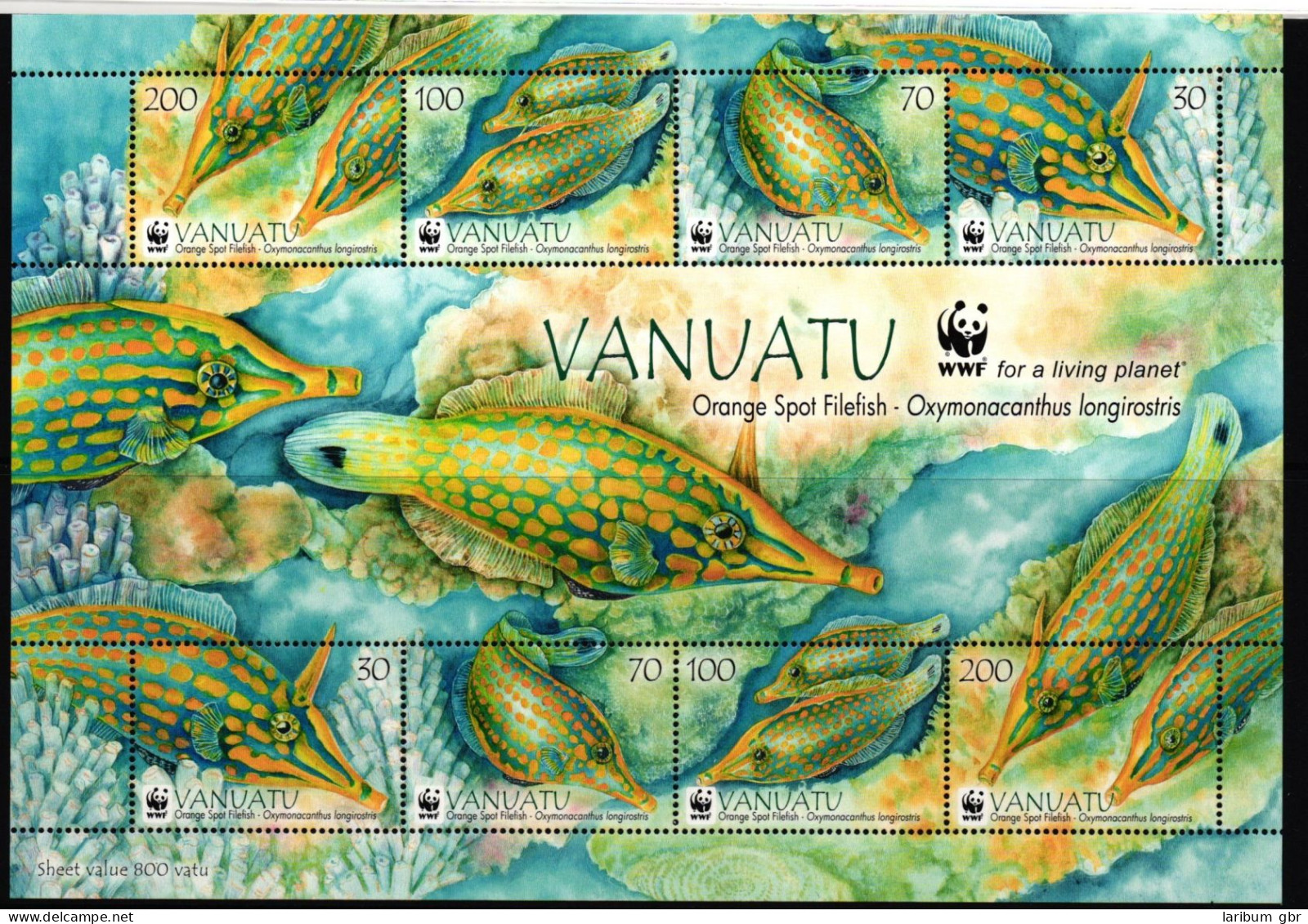 Nauru WWF 1496-1499 Postfrisch Als ZD-Bogen, Fische #JV283 - Vie Marine