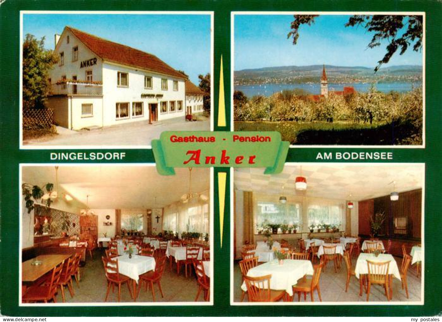 73941929 Dingelsdorf_Konstanz_Bodensee Gasthaus Pension Anker Kirche Gastraeume - Konstanz