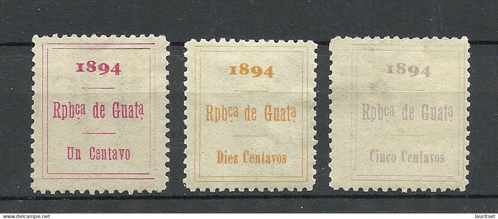 GUATEMALA 1894 Tax Revenue D. De Guata * - Guatemala
