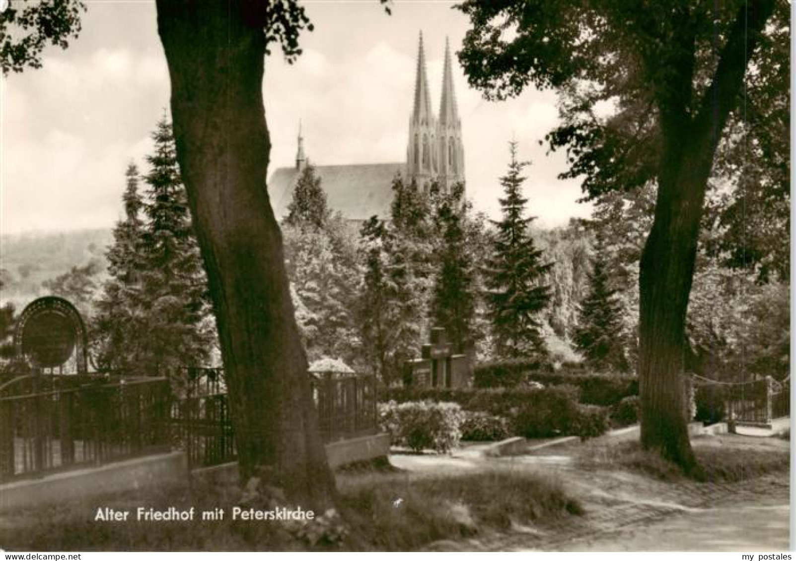 73900810 Goerlitz  Sachsen Alter Friedhof Mit Peterskirche  - Goerlitz