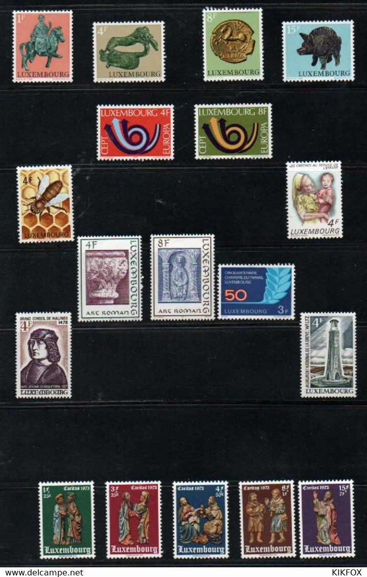 Luxembourg ,Luxemburg 1973 KOMPLETT, Mi 858-875,  Complete Year , NEUF**. POSTFRISCH - Annate Complete