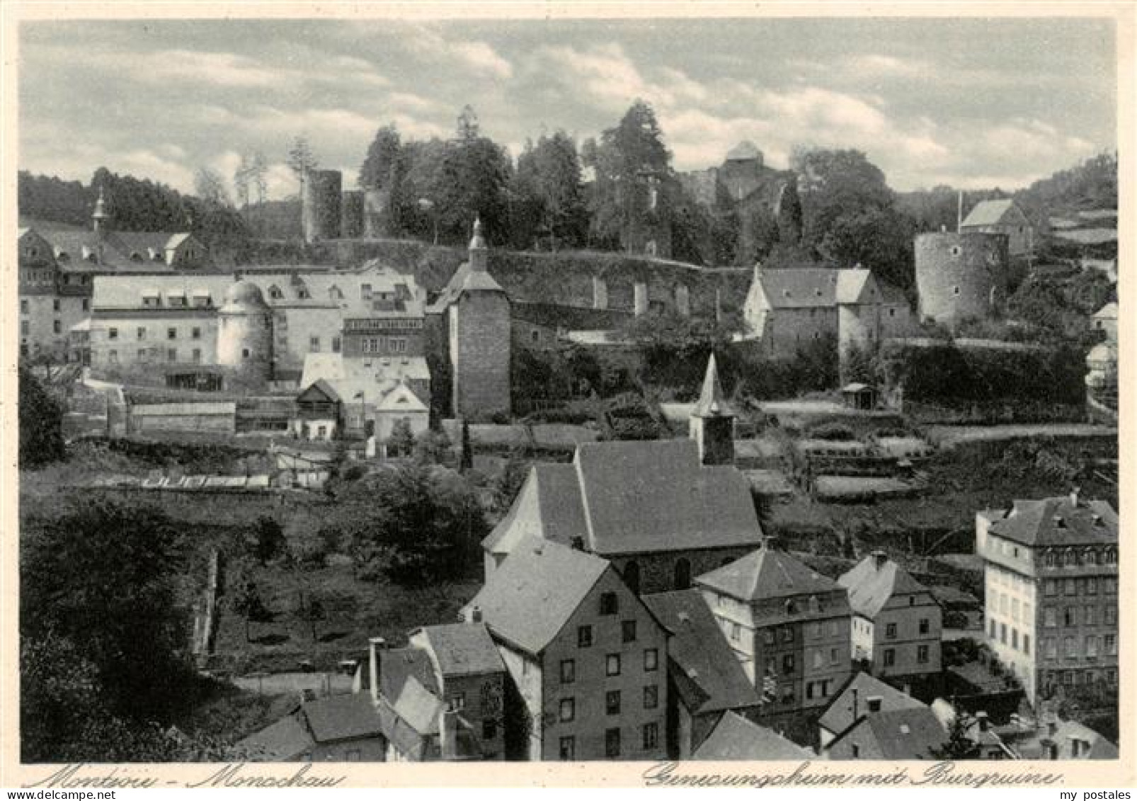 73900670 Monschau Panorama Mit Burgruine Monschau - Monschau