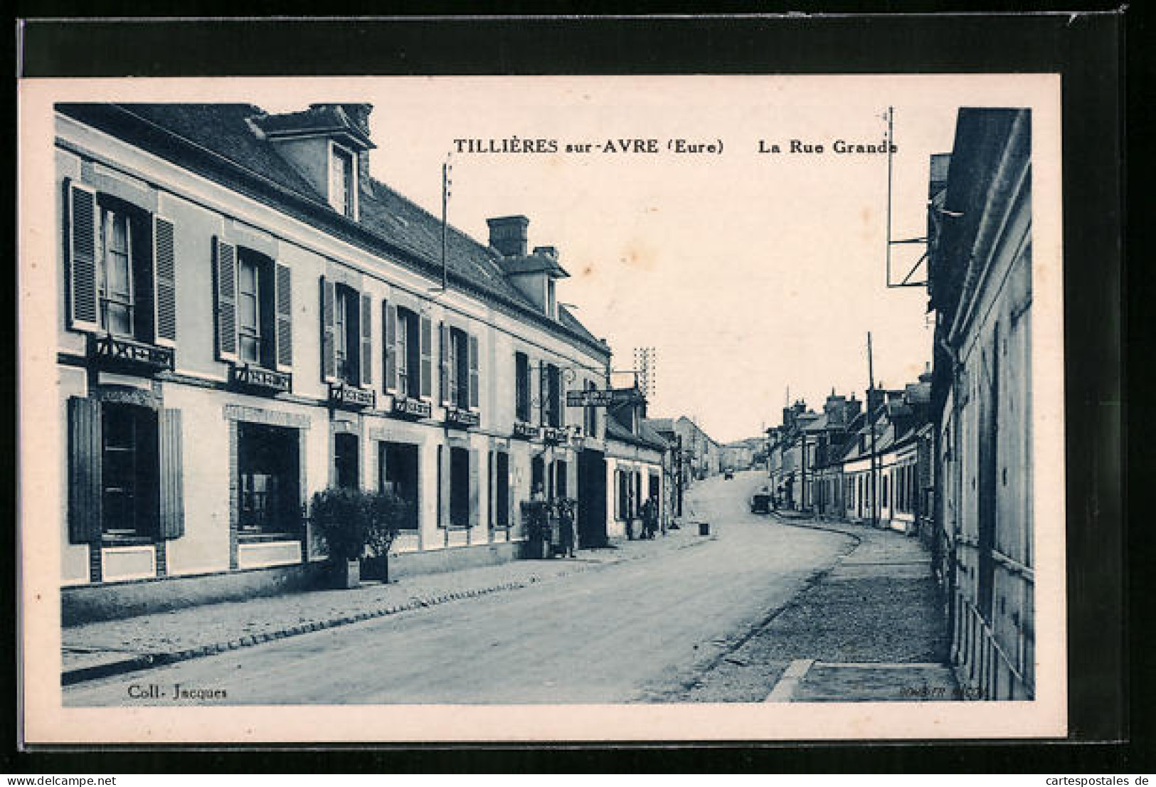 CPA Tillières-sur-Avre, La Rue Grande  - Tillières-sur-Avre