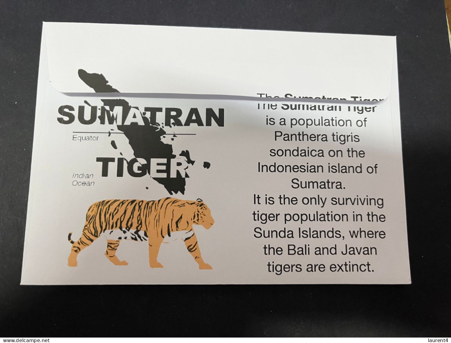 30-4-2024 (3 Z 26) France Zoo Welcmed Two Sumatran Tiger Cubs Name Rimba & Toba (specy Conservation Effort) OZ Stamp - Autres & Non Classés