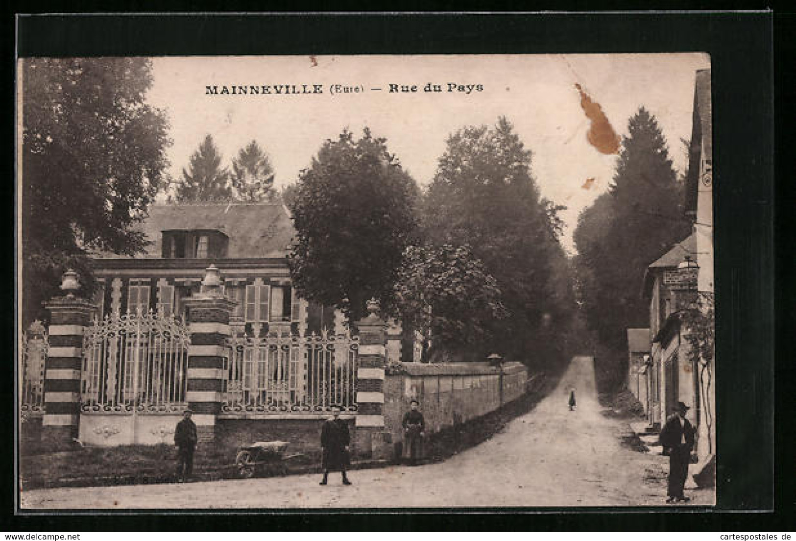 CPA Mainneville, Rue Du Pays  - Other & Unclassified