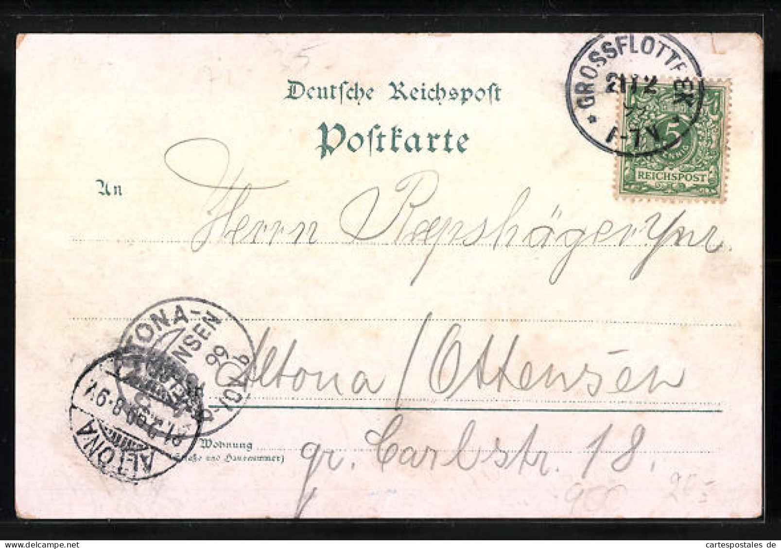 Lithographie Gr. Flottbek, Gasthaus Vogsberg, Bahnhof Othmarschen  - Altona
