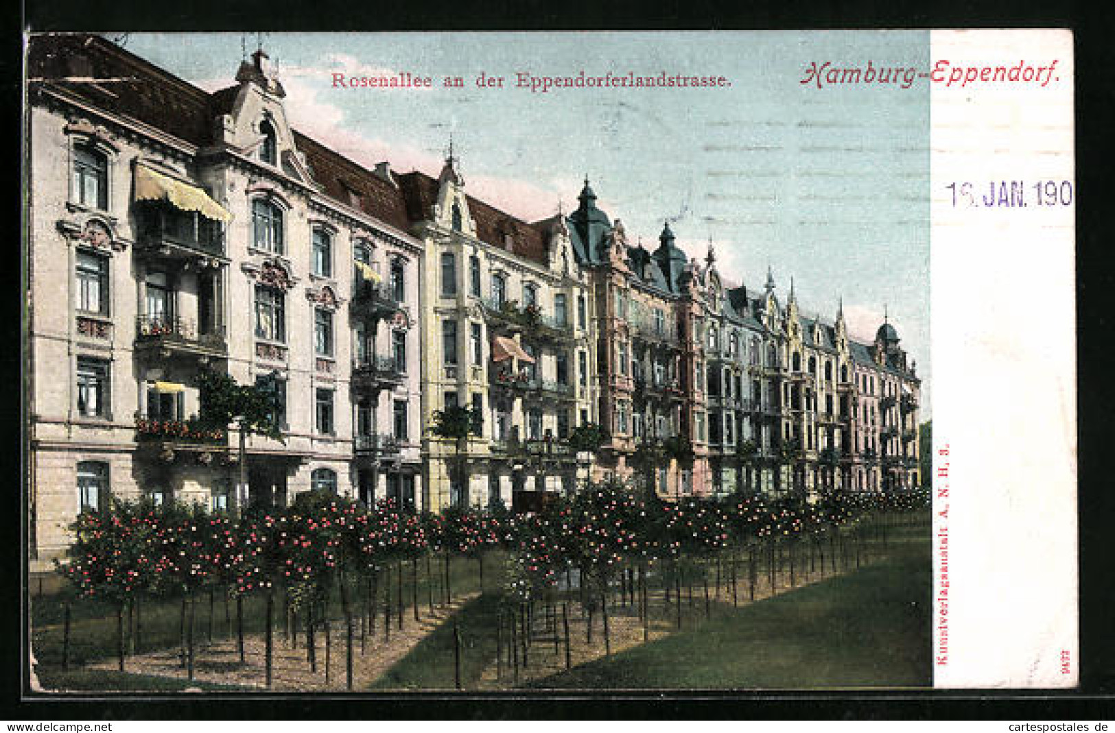 AK Hamburg-Eppendorf, Rosenallee An Der Eppendorferlandstrasse  - Eppendorf